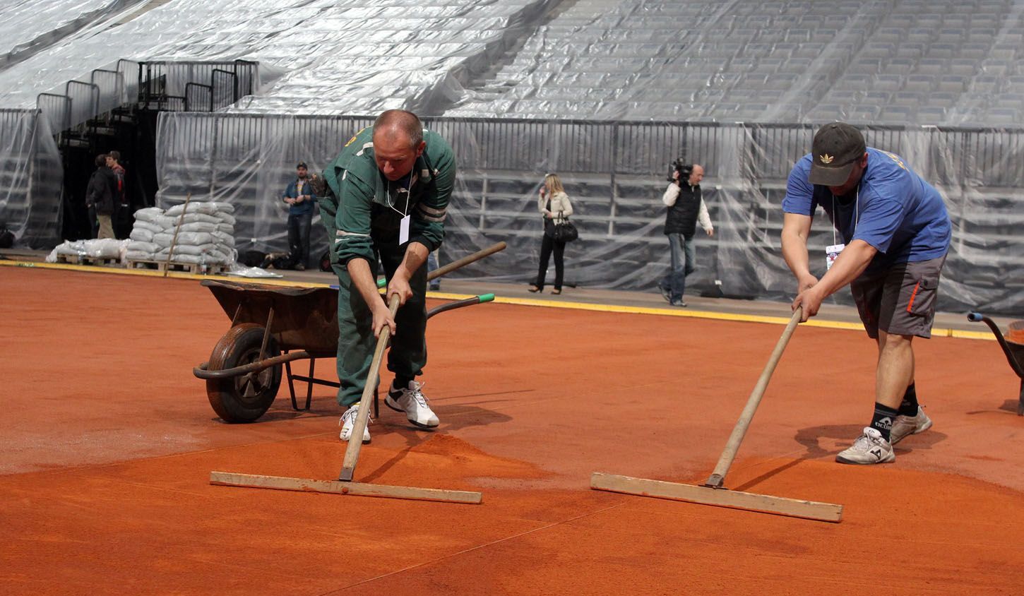 Davis Cup - O2 aréna - příprava
