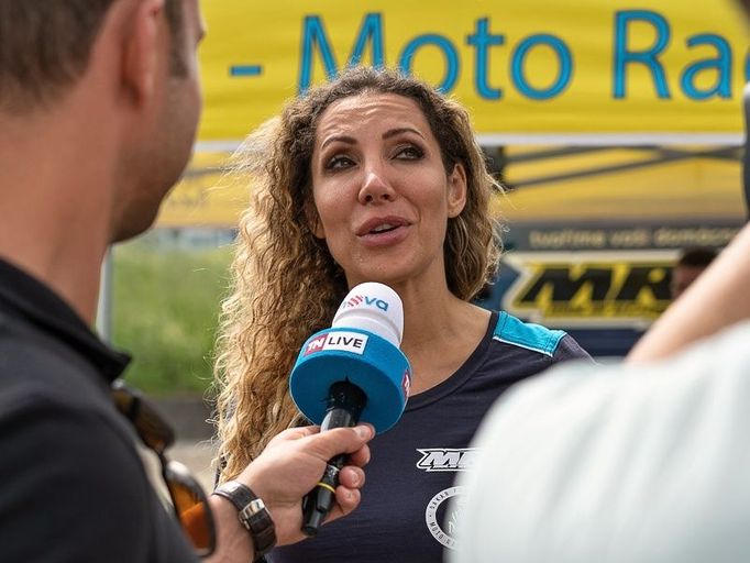 Olga Lounová na tiskové konferenci týmu Orion Motor Racing Group