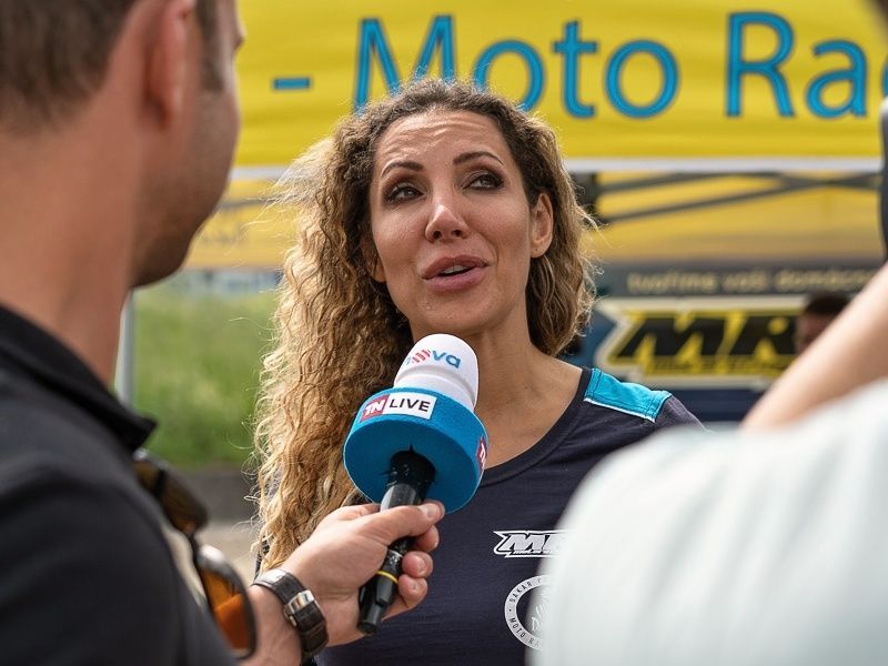 Olga Lounová na tiskové konferenci týmu Orion Motor Racing Group