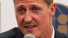 Michael Schumacher při příležitosti převzetí Zlatého volantu a tiskové konference.