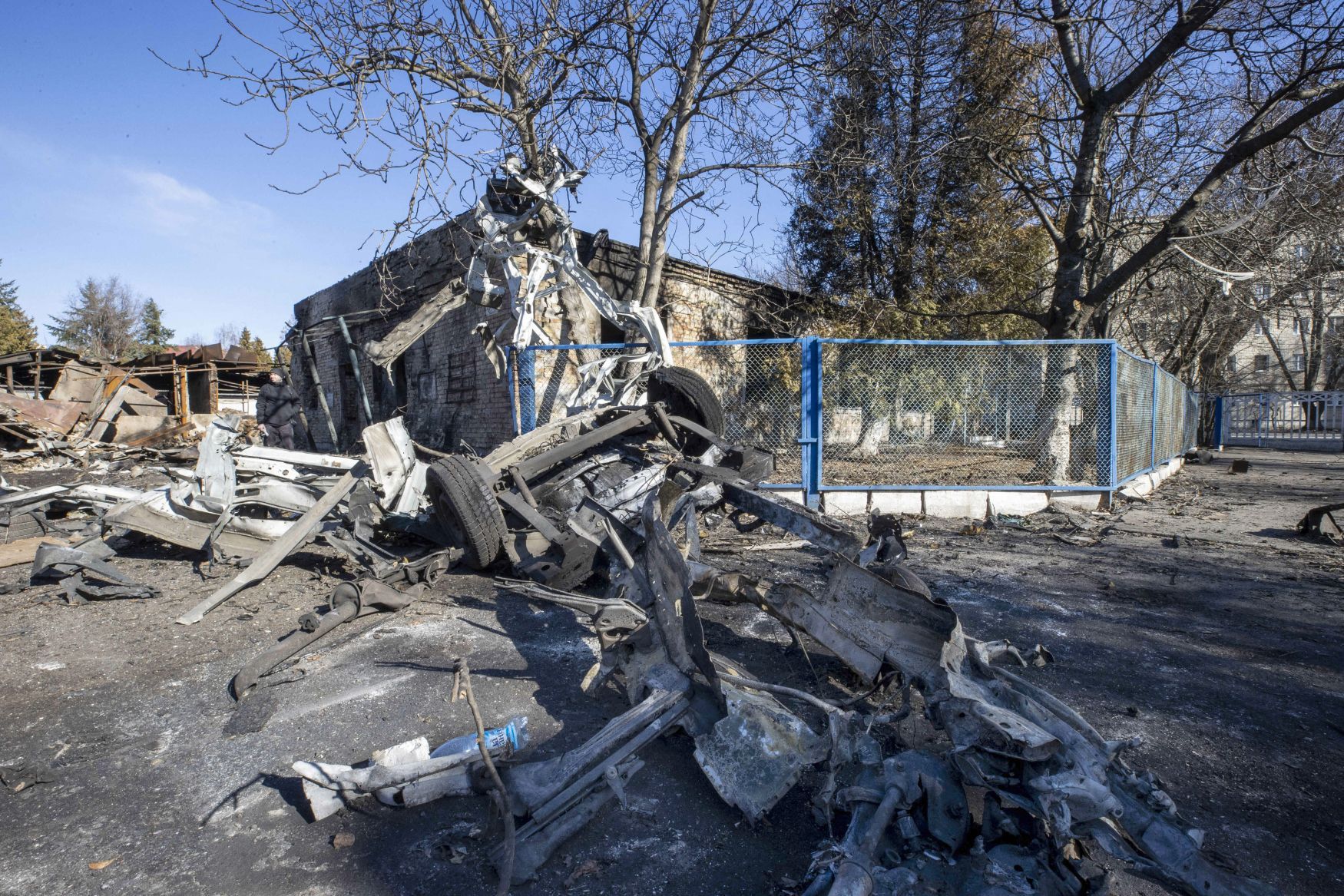 Foto / Kyjev / Ukrajina /  Rusko / Útok / Invaze / Výbuch / Bombardování  / 28. 2. 2022