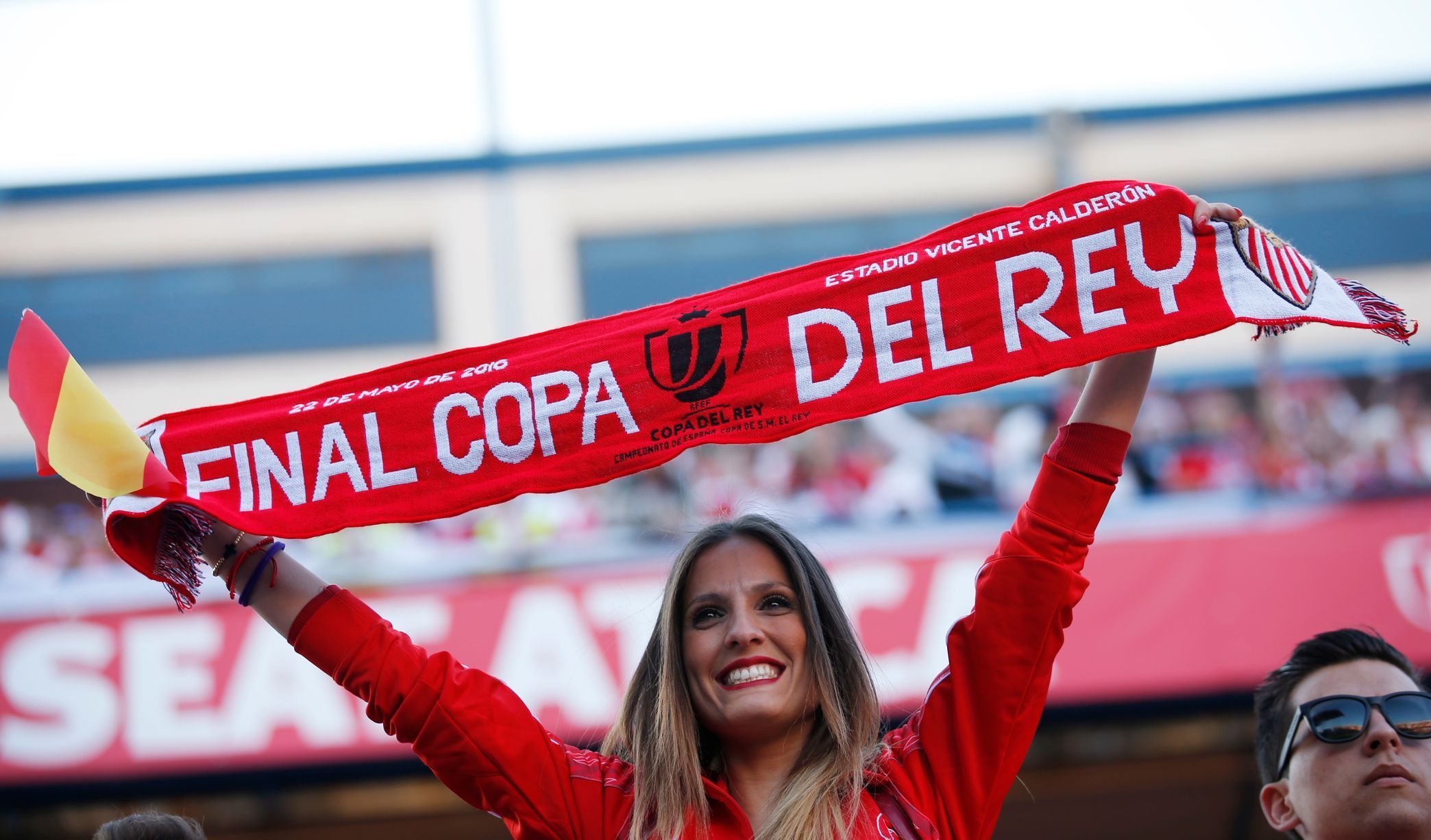 Fanynka Sevilly ve finále Copa del rey 2016