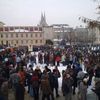 Stávka státních zaměstnanců na Palackého náměstí