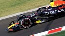 Max Verstappen v Red Bullu během kvalifikace na VC Maďarska 2023