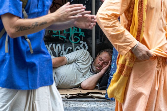 Indický festival vozů Rathayatra hnutí Hare Krišna.