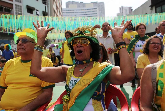 MS 2014, Brazílie-Chile: fanoušci Brazílie