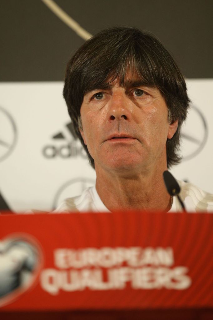 Joachim Löw na TK před zápasem s českým týmem v kvalifikaci na MS 2018