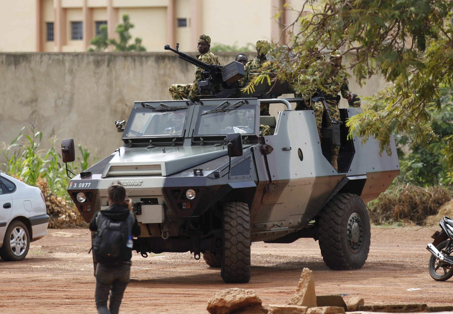 Vojáci prezidentské stráže, Ouagadougou, Burkina Faso, 20. září 2015