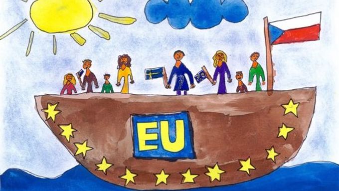 Evropská unie nám nijak neubližuje, naopak, přesto se mění ve fackovacího panáka. (Ilustrační kresba.)