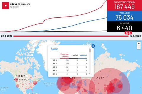 Koronavirus na mapě světa: Kde je nejvíc nemocných a jak se nákaza šíří?