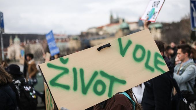 Březen 2019, i čeští mladí se přidávají k Fridays for Future, první studentská stávka v Praze.