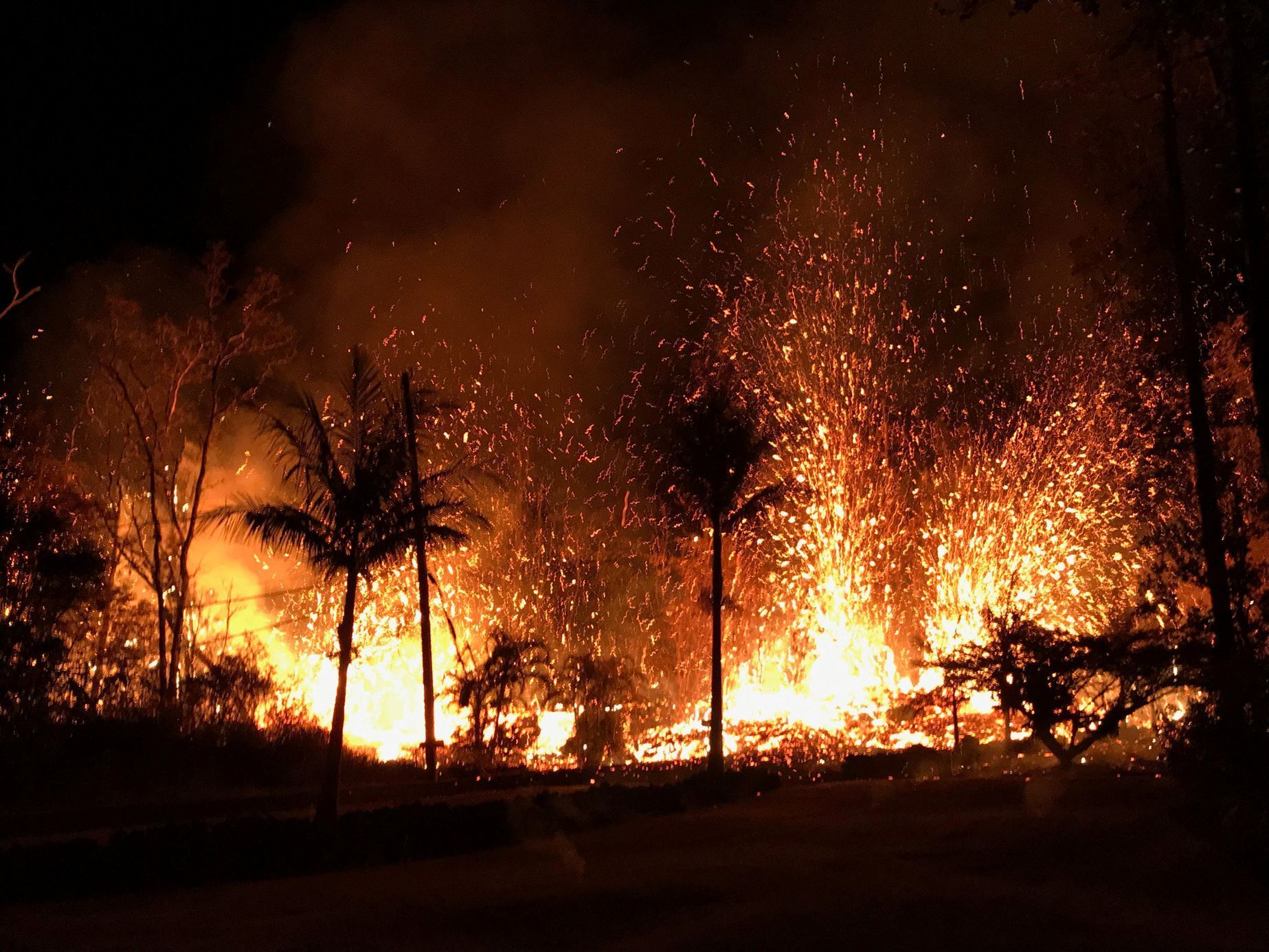 Erupce sopky Kilauea na Havaji, květen 2018
