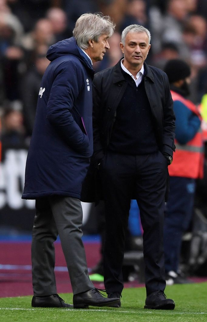 Soccer Football - Premier League - West Ham United v Tottenham Hotspur - London Stadium, London, Britain - November 23, 2019  Tottenham Hotspur manager Jose Mourinho and