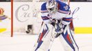 New York Rangers' goalie Henrik Lundqvist reacts after the Kings defeated the Rangers to win the Stanley Cup in Game 5 of their NHL Stanley Cup Finals hockey series in Lo