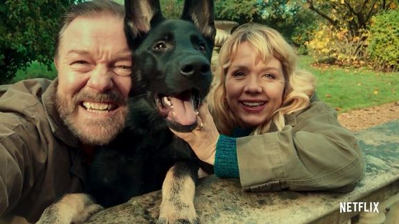 It was a wonderful soul. Ricky Gervais lost a dog partner from the series After Life It was a wonderful soul. Ricky Gervais lost a dog partner from the series After Life
