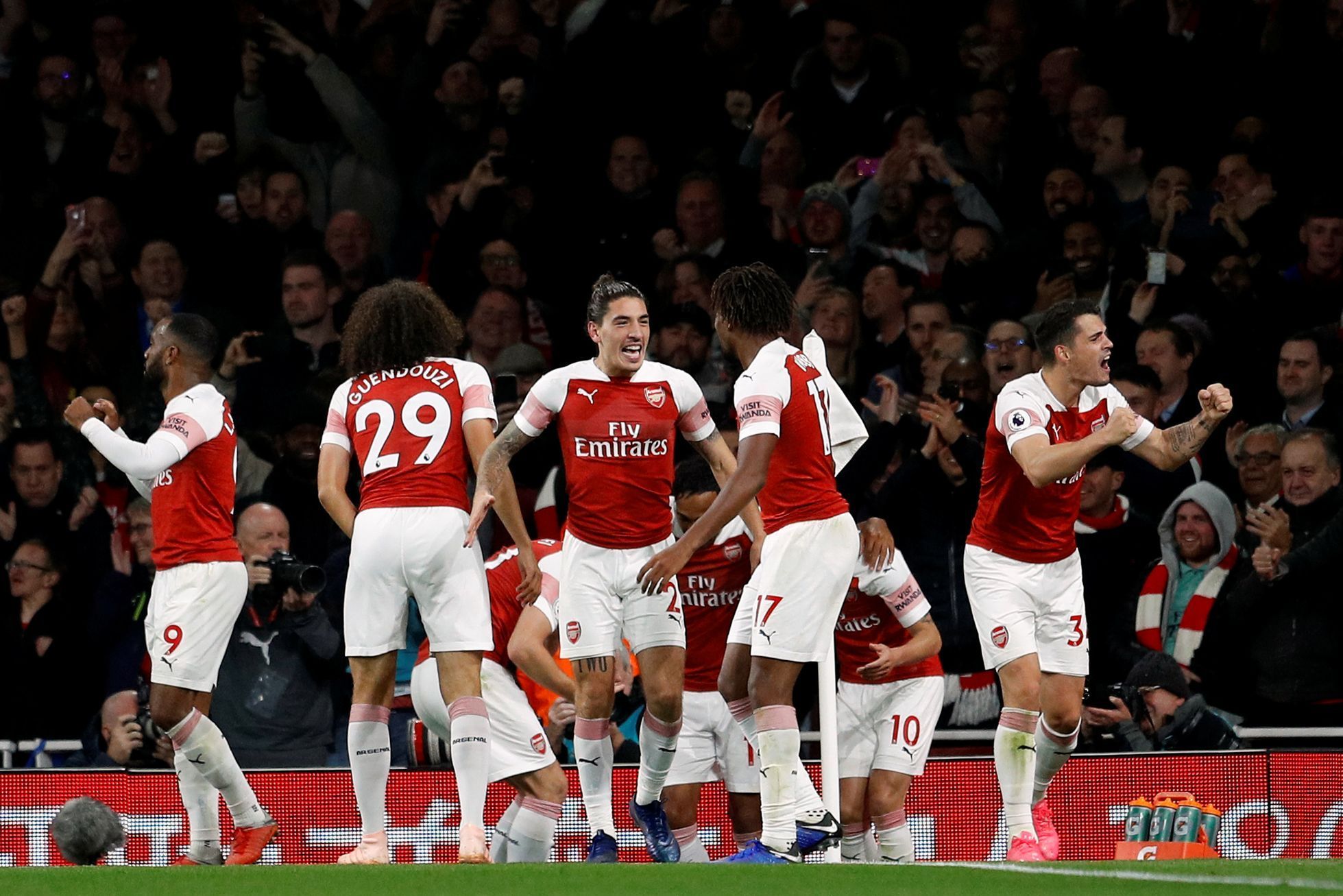 Radost fotbalistů Arsenalu