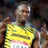 Bolt of Jamaica gestures before competing in a heat of the men's 4x100m relay at the 2014 Commonwealth Games in Glasgow