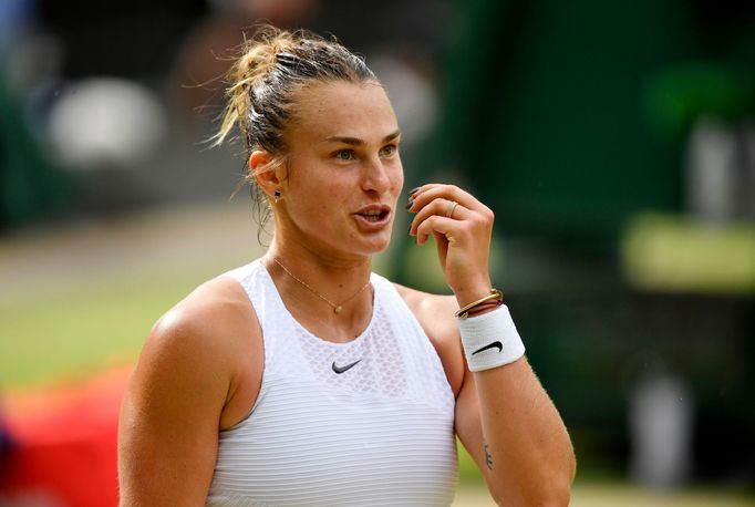 Karolína Plíšková, Aryna Sabalenková, semifinále Wimbledonu 2021