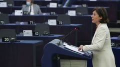 Komisařka Věra Jourová (ANO) na plénu Evropského parlamentu ve Štrasburku.