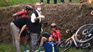 3. etapa Tour de France 2021: Rakušan Marco Haller po pádu.