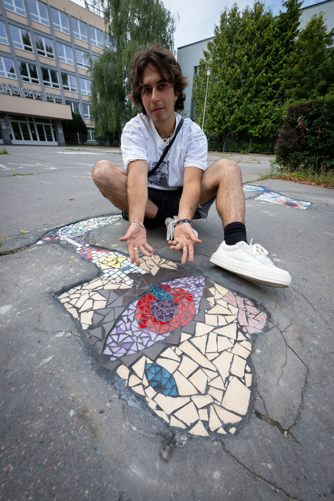 Matěj Krajíček, student, umělec, výtvarník, mozaika