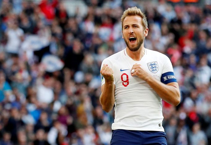 Soccer Football - Euro 2020 Qualifier - Group A - England v Bulgaria - Wembley Stadium, London, Britain - September 7, 2019  England's Harry Kane celebrates scoring their