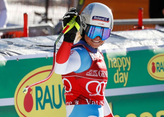 Corinne Suterová při sjezdu ve Val d´Isere 2020