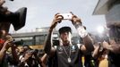 Mercedes Formula One driver Lewis Hamilton of Britain before the Chinese Grand Prix.