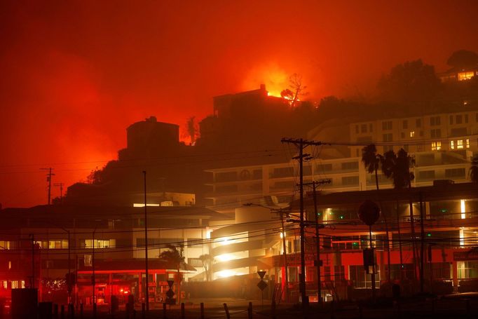 Požár v Los Angeles, leden 2025.