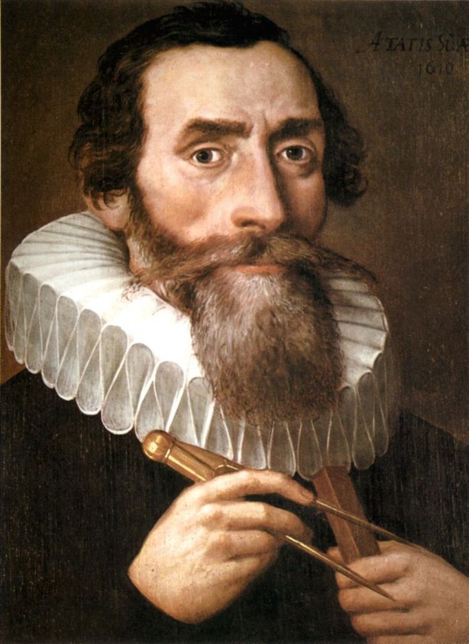 Johannes Kepler (1571-1630) na obrazu neznámého maíře z roku 1610.