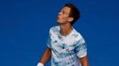 Tomáš Berdych při vítězném čtvrtfinále Australian Open s Rafaelem Nadalem.