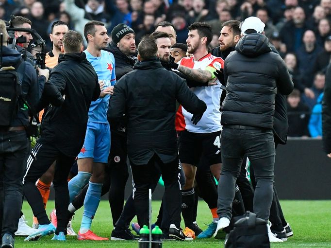 Strkanice v prvním čtvrtfinále Evropské konferenční ligy Feyenoord - Slavia