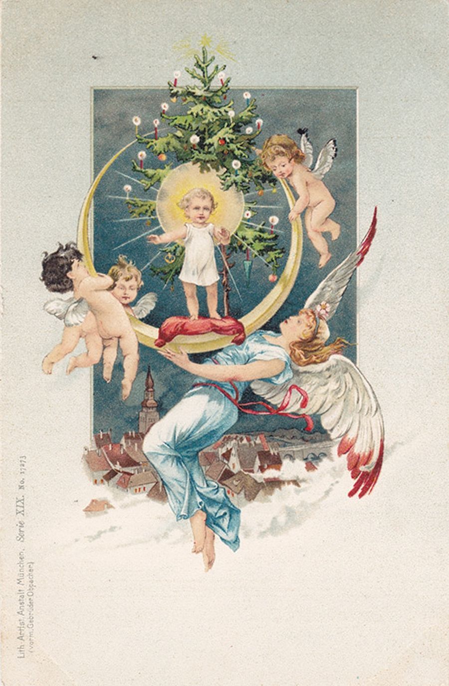Historické vánoční pohlednice - konec 19. století - jednorázové použití