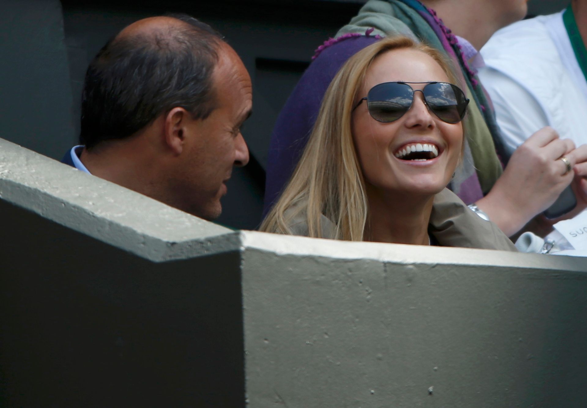 Jelena Rističová, přítelkyně Novaka Djokoviče na Wimbledonu 2013