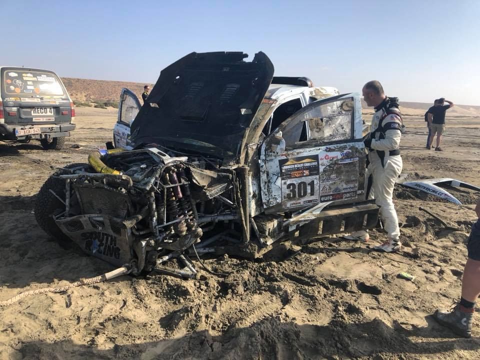 Havárie Tomáše Ouředníčka na Morocco Desert Challenge 2018