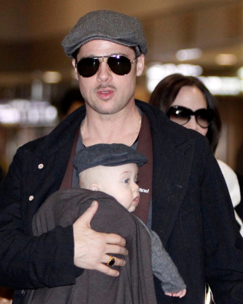 Angelina Jolie a Brad Pitt s rodinou