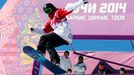 Maxence Parrot z Kanady na OH v Soči 2014 (snowboarding, slopestyle)