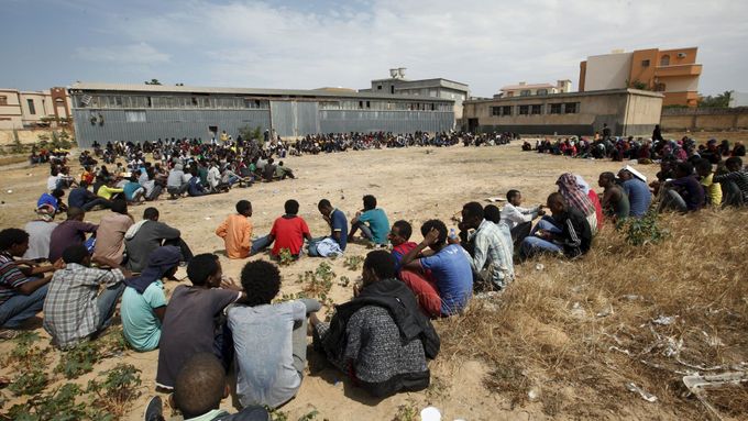 Uprchlíci v Libyi.