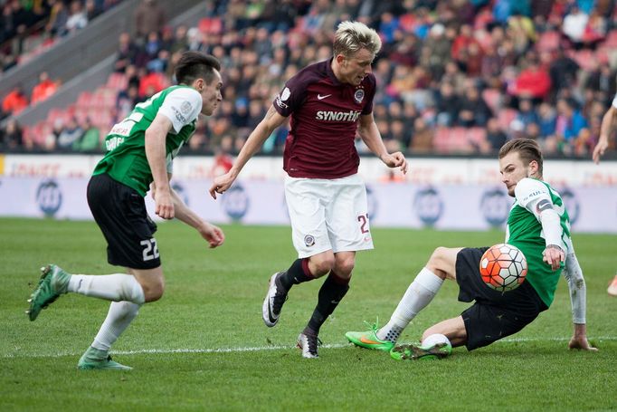 SL, Sparta-Jablonec: Ladislav Krejčí - Vjačeslav Karavajev (22) a Vít Beneš