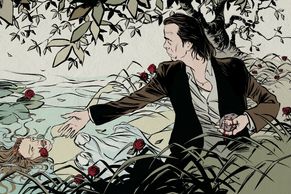 Nick Cave v komiksovém životopisu vraždí postavy svých písní, autor přizabil Caveovo umění