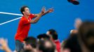 Tennis - Australian Open - Second Round - Melbourne Park, Melbourne, Australia, January 16, 2019. Australia's Alex De Minaur celebrates after winning the match against Sw