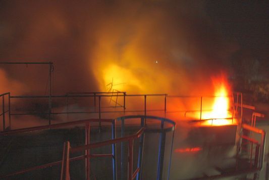Požár chemička Otrokovice