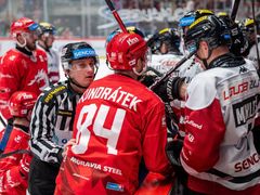 Strkanice v zápase Třinec - Sparta