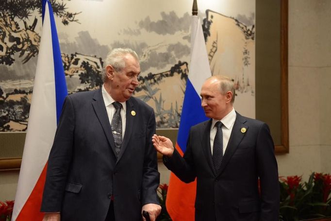 Miloš Zeman se v Pekingu sešel s ruským prezidentem Vladimírem Putinem