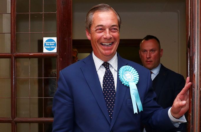 Britský politik Nigel Farage