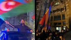 Radost v Ázerbájdžánu a protesty v Arménii