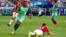 Euro 2016, Portugalsko-Maďarsko: Nani slaví gól na 2:2