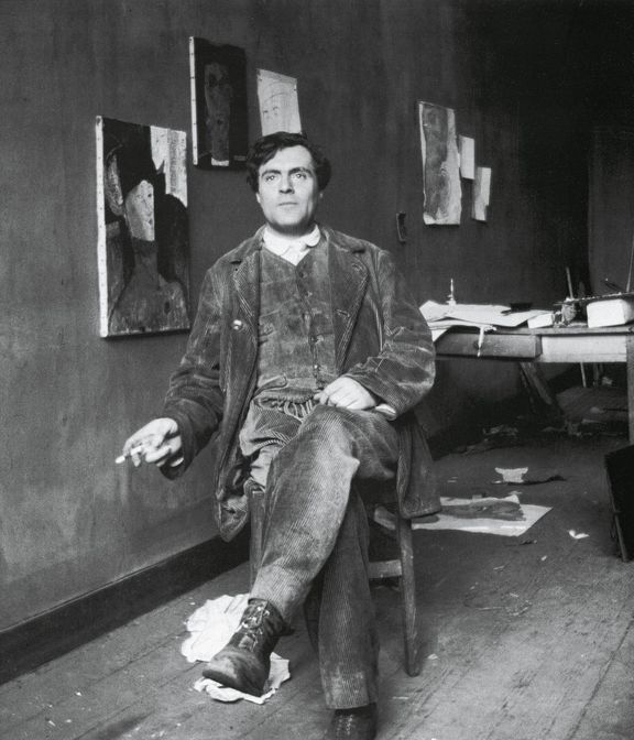 Paul Guillaume: Modigliani ve svém studiu, 1915.