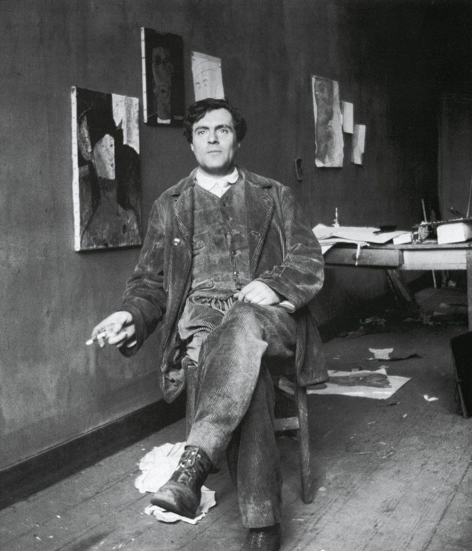 Paul Guillaume: Modigliani ve svém studiu, 1915.