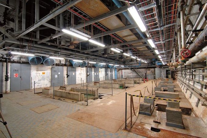 Interiér objektu K-111, původně tajné stanice metra Klárov. Dnes slouží jako nepřístupné technické zázemí pražského metra. Nedatováno